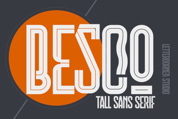 Besco Condensed Display Typeface for Editorial Design