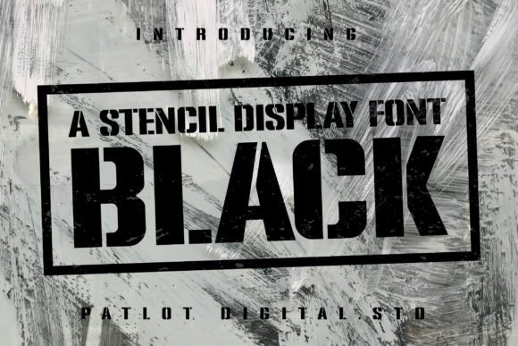 Black Stencil Typeface for Bold Small Business Branding