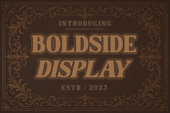 Boldside Display: Vintage Serif Font for Handmade Brands