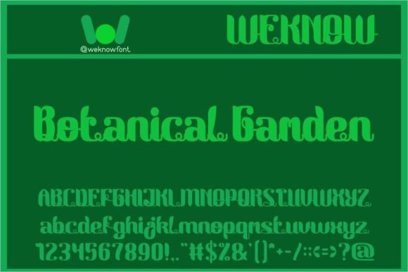 Botanical Garden Typeface Review for Digital Branding