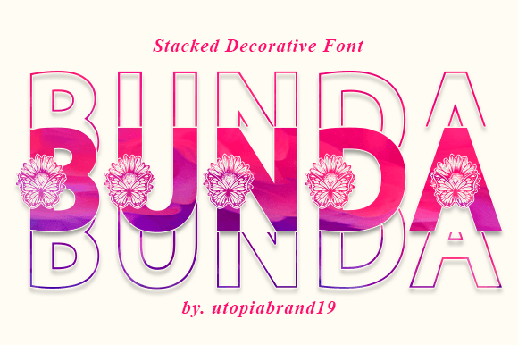 Bunda: A Nature-Inspired Decorative Font for Handmade Brands
