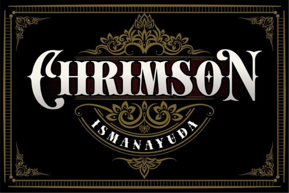 Chrimson Typeface: A Bold Blackletter Font for Handmade Branding