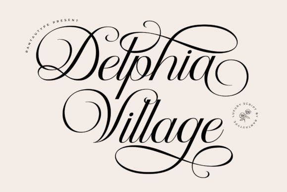 Delphia Village: A Script Handwritten Font for Editorial Design