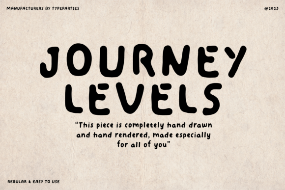 Journey Levels: The Hand-Drawn Display Font for Organic Branding