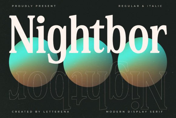 Nightbor: The Modern Display Serif for Luxury Branding