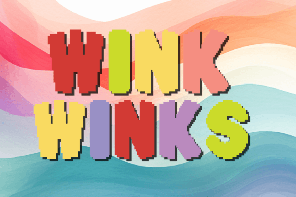 Pixel Wink Winks Typeface Review for Playful Brand Identity
