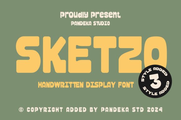 Sketzo Handwritten Display Font for Playful Brand Identity