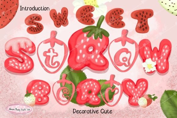 Strawberry Sweet: A Playful Decorative Font for Engaging Web Design
